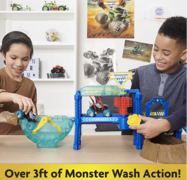 Monster Jam | 1:64 Truck Wash Playset - Megalodon Monster Wash