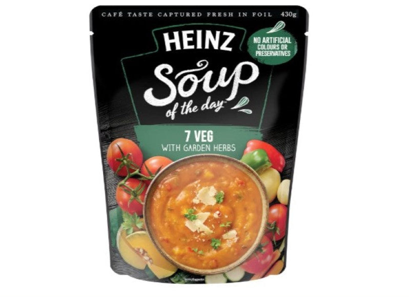 Heinz Soup Of The Day 7 Veg With Garden Herbs Soup Pouch 430g