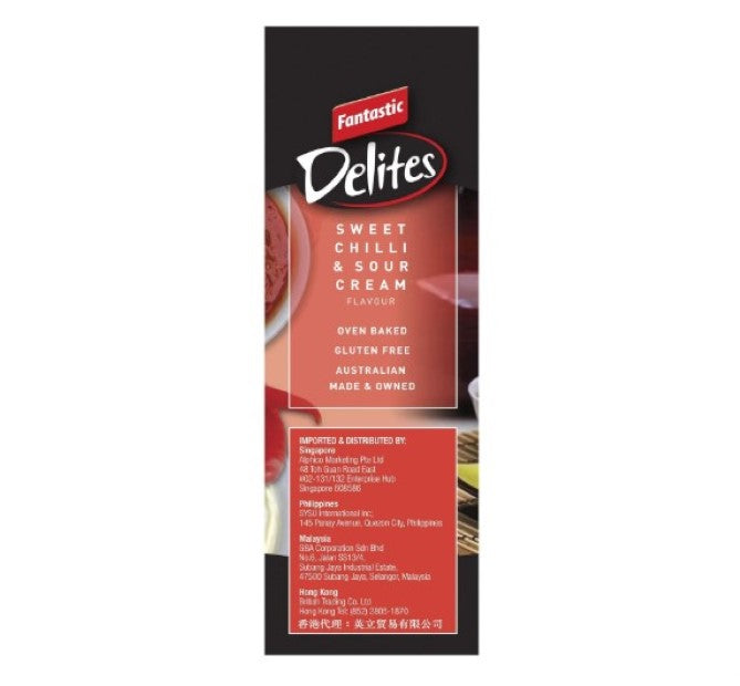 Fantastic Delites Sweet Chilli and Sour Cream Rice Crackers, 100g