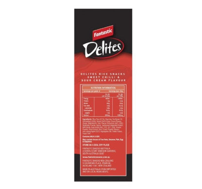 Fantastic Delites Sweet Chilli and Sour Cream Rice Crackers, 100g