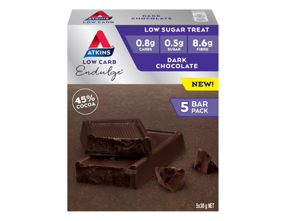 Atkins Low Carb Endulge Dark Chocolate Bars 5 Pack