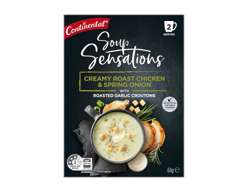 Continental Creamy Roast Chicken & Spring Onion with Roasted Garlic Croutons Soup Sensations 61 g