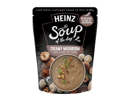 Heinz Creamy Mushroom and Thyme Soup Soup of the Day Microwaveable Meal, 430g