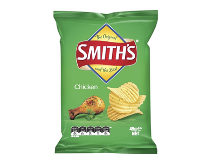 Smiths Crinkle Cut Chicken Potato Chip 45 g (Pack of 18)