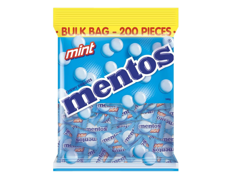 Mentos Mint Candy Pillowpack, Minty Freshness and Enjoyable Chew, 540g