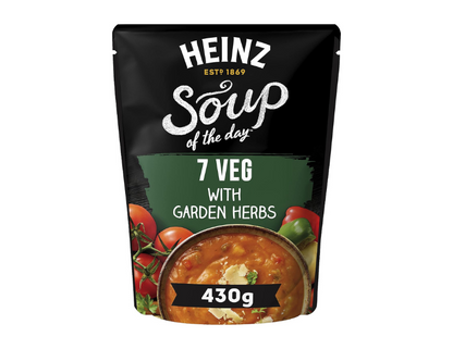 Heinz Soup Of The Day 7 Veg With Garden Herbs Soup Pouch 430g