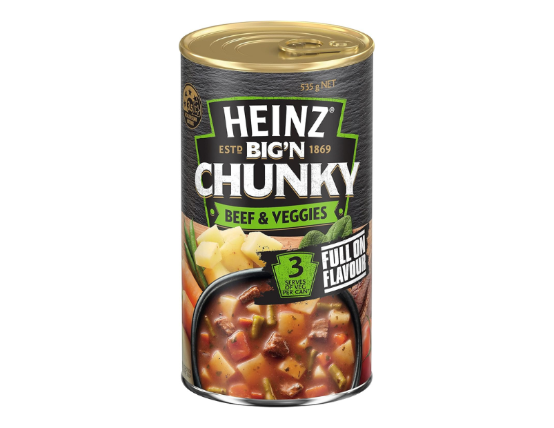 Heinz Big N Chunky Beef & Veggies Soup Canned Meal Dinner