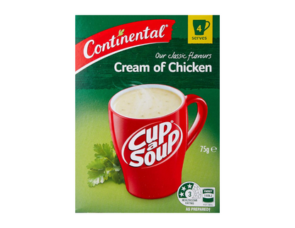 7 x Continental Cup A Soup Classic Cream of Chicken, 75G