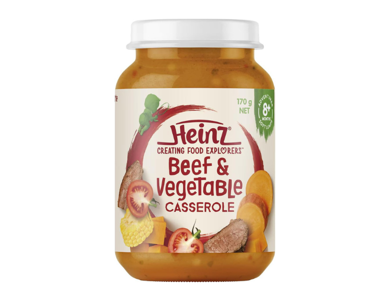 Heinz 8+ Months Beef and Vegetable Casserole Jar Heinz For Baby 170g (pack of 6)