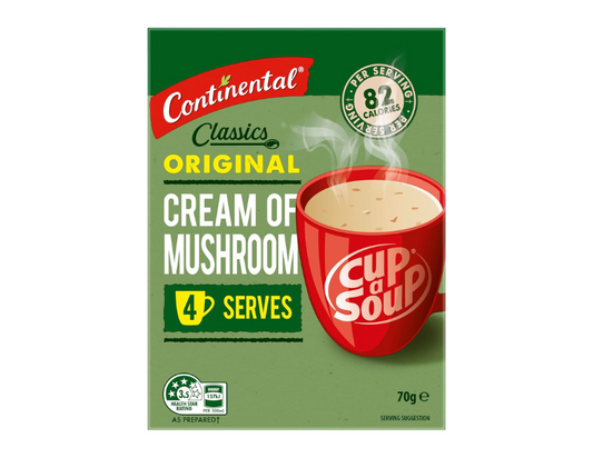 Continental Classics Original Cream Of Mushroom Soup Cup A Soup 70 g