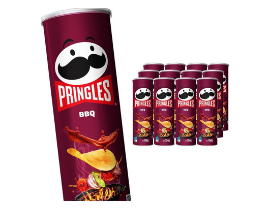 Pringles BBQ Stacked Potato Chips, 12 Pack (12 x 134g)