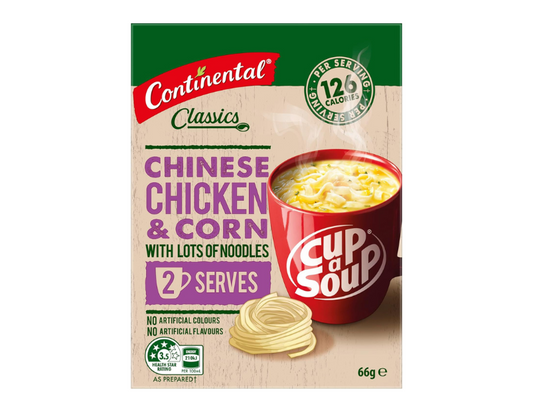 Continental Classics Chinese Chicken & Corn With Lots Of Noodles Cup A Soup 66 g