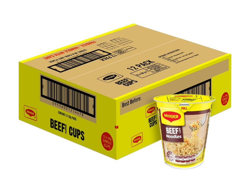 Maggi Beef Noodle Cup 12 Pack