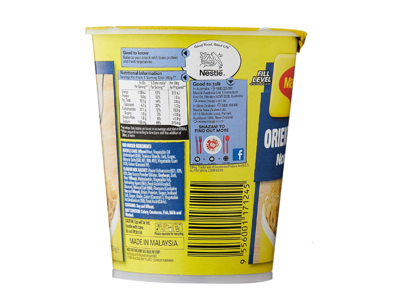 Maggi Oriental Noodle Cup 12 Pack