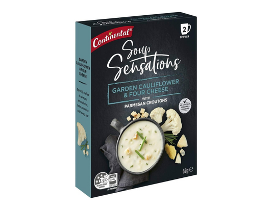 CONTINENTAL Sensations soup | Garden Cauliflower & Four Cheese with Parmesan Croutons (2 pk), 62g