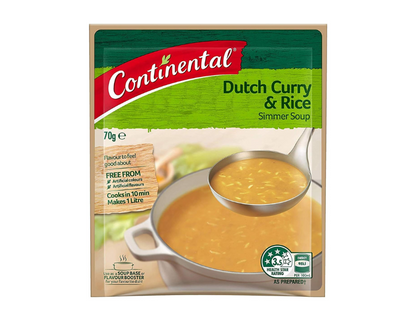 CONTINENTAL Simmer Soup | Dutch Curry and Rice, 70g