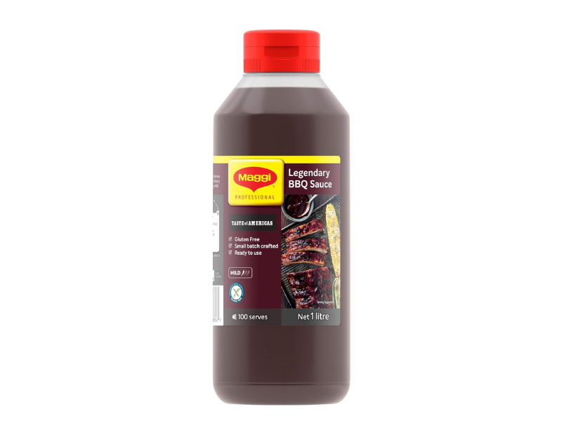 Maggi Legendary BBQ Sauce 1 Litre, Vegetarian, Smokey BBQ