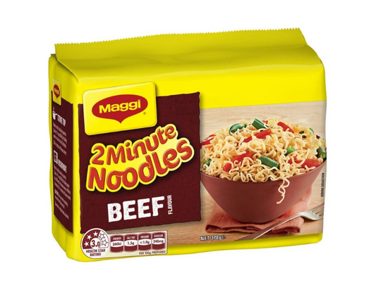 Maggi 2 Minute Noodles, Beef, 5 Pack, 360g