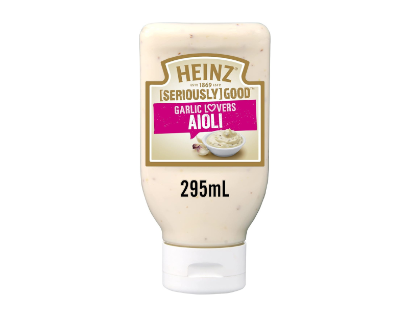 Heinz Seriously Good Garlic Lovers Aioli Flavoured Mayonnaise Egg Mayonnaise Dipping Sauce 295ml