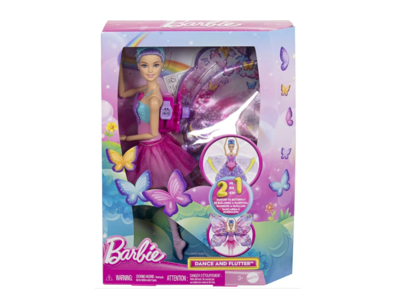 Barbie | Dance and Flutter 2-in-1 Dancer to Butterfly Doll