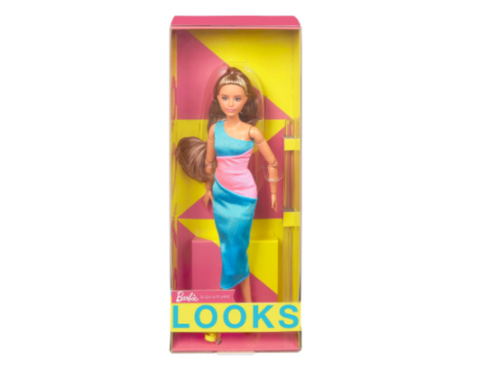 Barbie | Looks Doll with Brown Hair Dressed in One-Shoulder