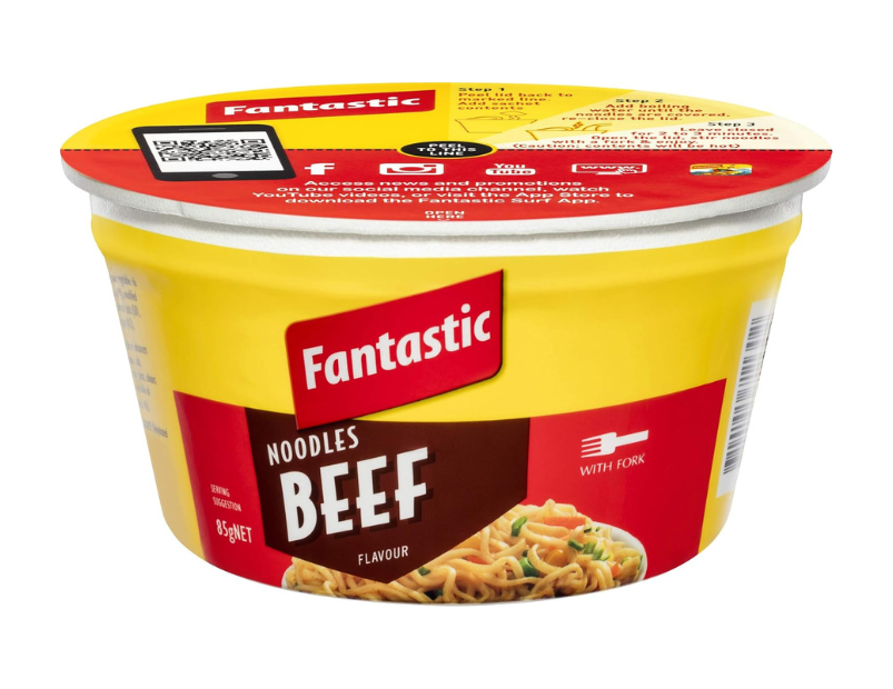 Fantastic Bowl Noodle, Beef, 85g