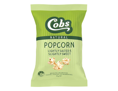 Cobs Natural Lightly Salted Slightly Sweet Popcorn 30 Grams