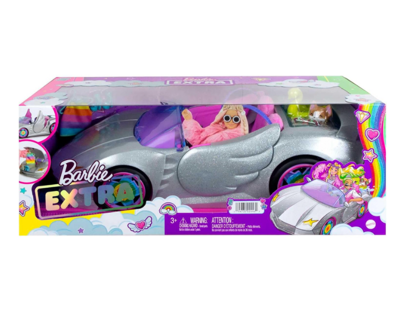 Barbie | Extra Toy Car with Fashion Accessories & Puppy