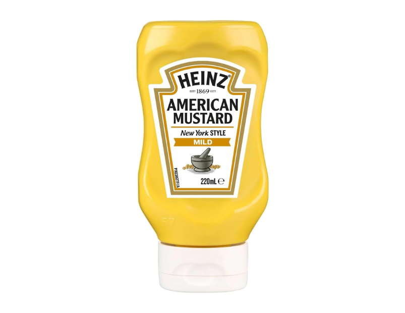 Heinz American Mustard Sauce Mustard Sauce Dipping and Spreading Condiment 220ml