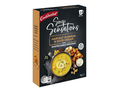 CONTINENTAL Sensations soup | Harvest Pumpkin and Sour Cream with Roasted Garlic Croutons, 70 g (Pack of 1)