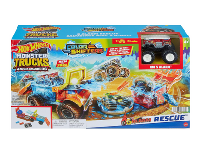 Hot Wheels | Monster Trucks Arena Smashers Color Shifters 5-Alarm Rescue Playset