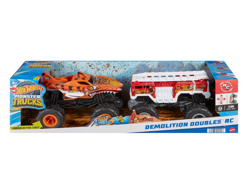 Hot Wheels | Monster Trucks 1:24 Scale Battery-Powered RC Trucks