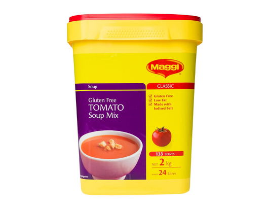 Maggi Gluten Free Tomato Soup Mix, 2kg (Makes 24 Litres, 133 Serves)