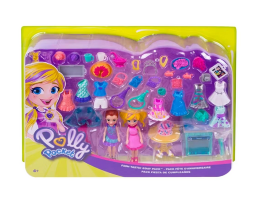 Polly Pocket | Dolls and Accessories Set Fash-tastic Birthday Pack