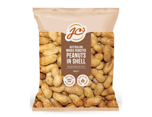 JC's PEANUTS ROASTED IN SHELL AUSTRALIAN 300g