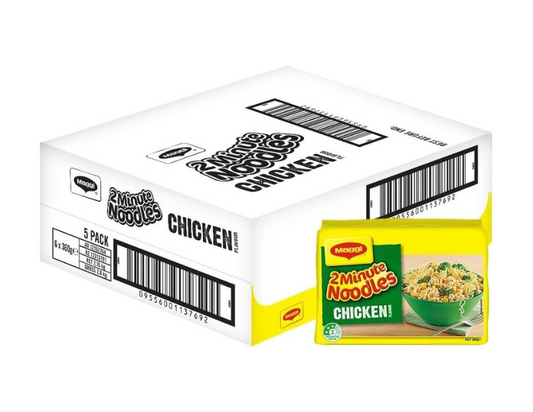 MAGGI 2 Minute Noodles, Chicken 30 Pack, 6 x 5 Pack