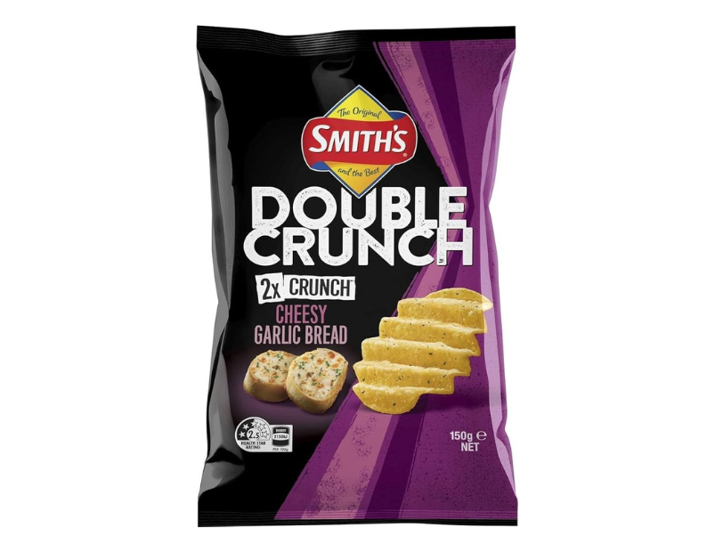 Smith's Double Crunch Cheesy Garlic Bread Potato Chips 150 g