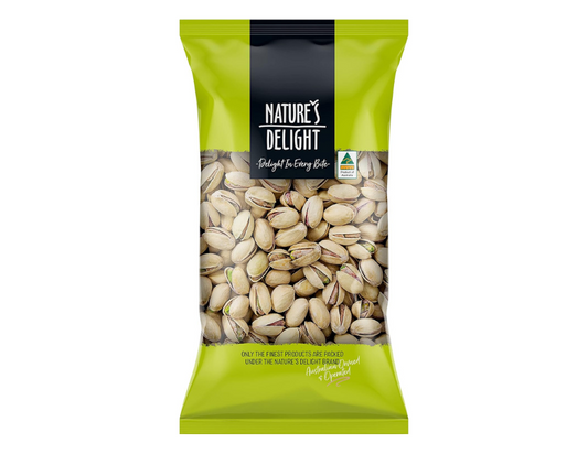 Natures Delight (Australian) Roasted and Salted Pistachios 375 g