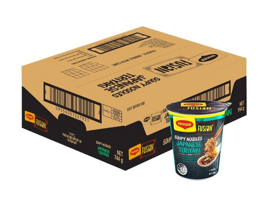 MAGGI FUSIAN Japanese Teriyaki Soupy Cup Noodles 12 Pack