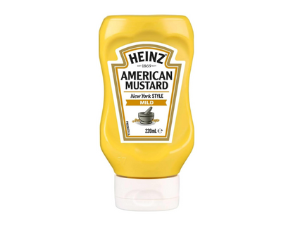 Heinz American Mustard Sauce Mustard Sauce Dipping and Spreading Condiment 220ml