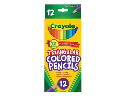 Crayola | 12 Pack Triangular Coloured Pencils