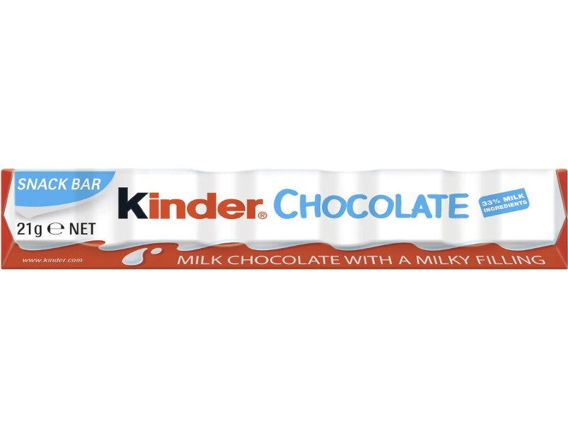 Kinder Chocolate Bar 21g - 5 Pack