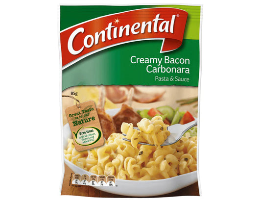 Continental Pasta & Sauce Creamy Bacon & Carbonara 85g - 14 Pack