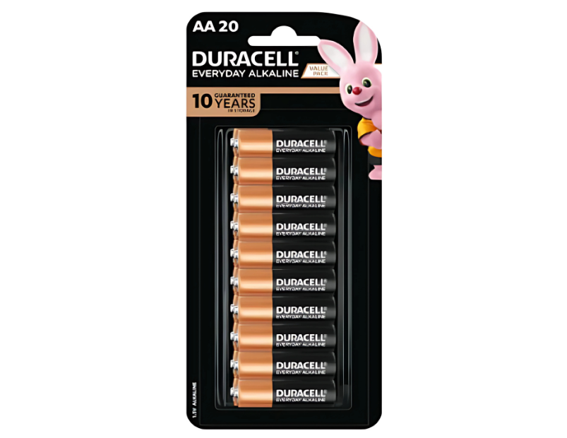 Duracell | Everyday Alkaline AA Batteries - (Pack of 20)