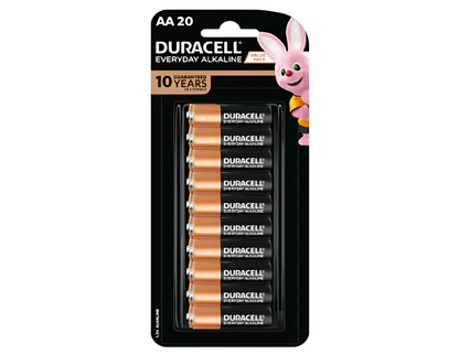 Duracell | Everyday Alkaline AA Batteries - (Pack of 20)