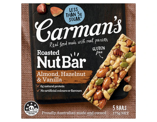 Carman's Nut Bars Almond, Hazelnut & Vanilla 175g - 3 Pack