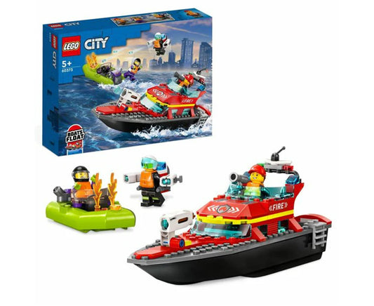 LEGO City Fire Rescue Boat 60373 Toy Floats on Water