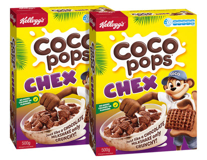 Coco Pops Chex 500g - 2 Pack