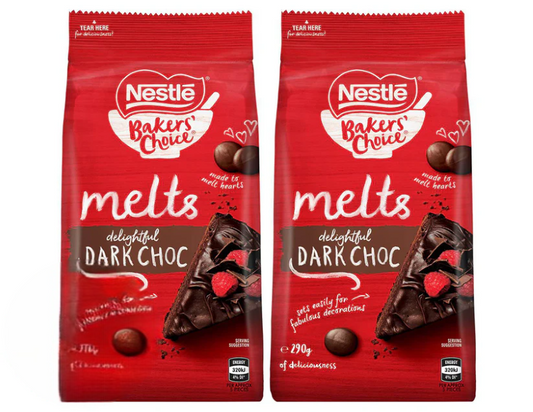 Nestlé Bakers' Choice Melts Dark Chocolate 290g - 2 Pack