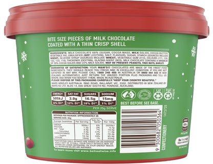 M&M's Red & Green Milk Chocolate Christmas Party Bucket 640g